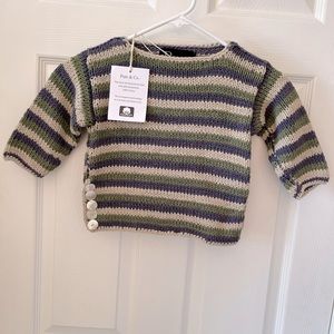 Pure kids 100% cotton hand knit girls sweater size M